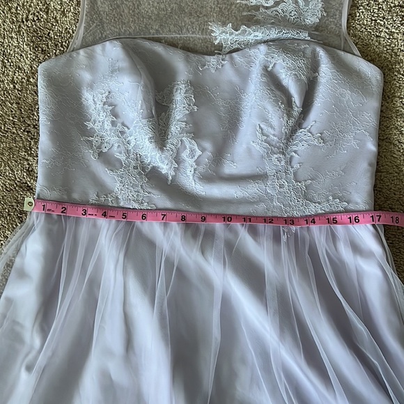 David’s Bridal Lace Detail Mini Dress | Size 14 | Like New - Picture 7 of 8